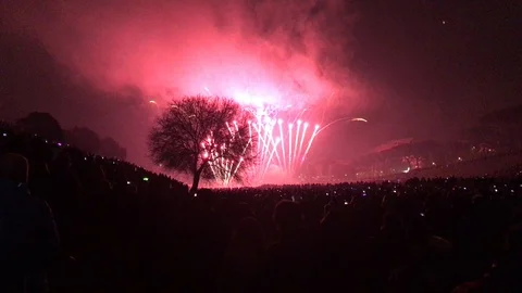 Firework show in Rome. Stock Footage 115402474