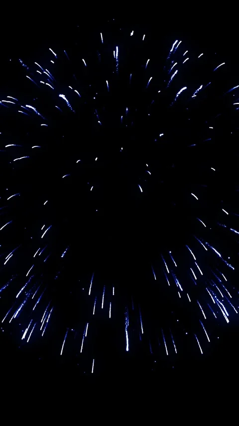 Firework Shower Blue Weeping Willow Sparks in Vertical Video Stock Footage 346414372