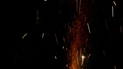 Firework Shower [Reverse] HD Video stock 7745468