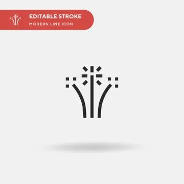 Firework Simple vector icon. Illustration symbol design template for web mobi Stock Illustration