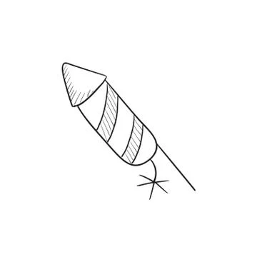Firework sketch icon Stock Illustration