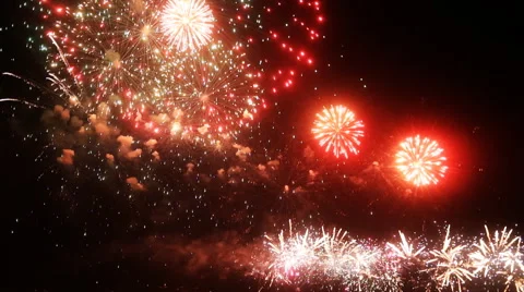 Firework in the sky Stock Footage 54925218