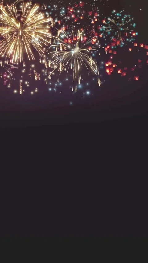 Firework Small Sparkle Celebration 4K Vertical Overlay Effect Stock Footage 304510160