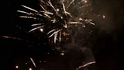 Firework with sound, 002, new year Stock Footage 212878647