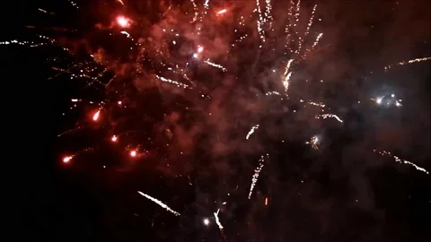 Firework with sound, 007, new year Stock Footage 212865776