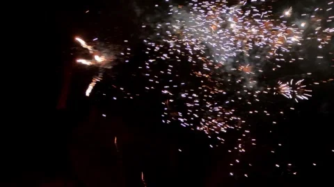 Firework with sound, #008, celebration, happy new year Stock Footage 258564005
