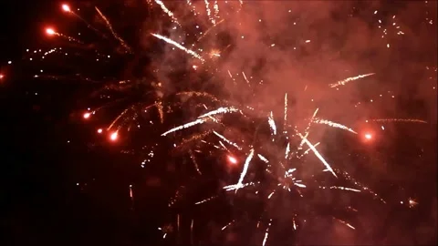 Firework with sound, 010, new year Stock Footage 212866528