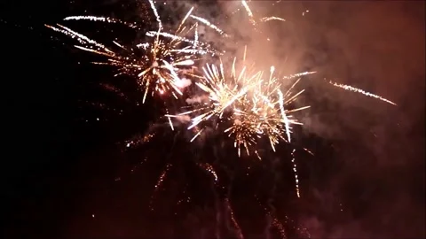 Firework with sound, 014, new year Stock Footage 214804260