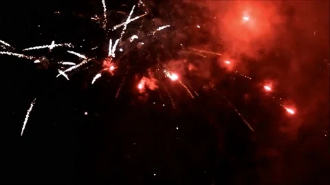 Firework with sound, 015, new year Stock Footage 214800751