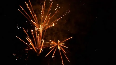 Firework with sound, 019, new year Stock Footage 214788627