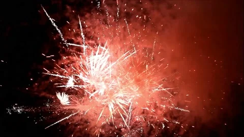 Firework with sound, 020, new year Stock Footage 214926316