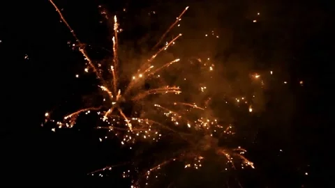 Firework with sound, 024, new year Stock Footage 214784080