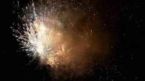 Firework with sound, 028, new year Stock Footage 218969473