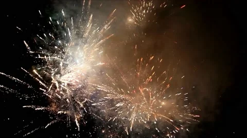 Firework with sound, 029, new year Stock Footage 218823937