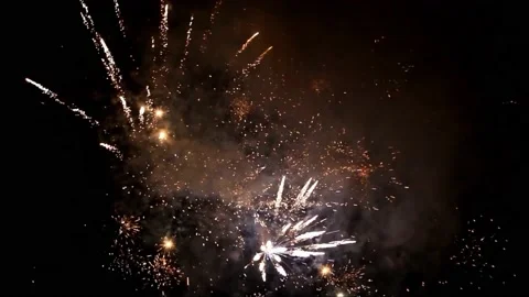 Firework with sound, 031, new year Stock Footage 218749395
