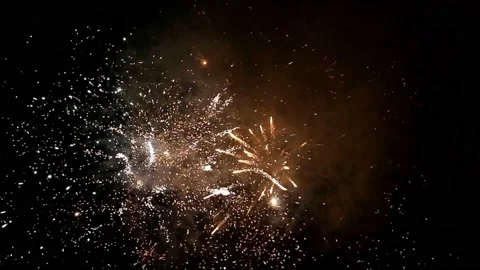 Firework with sound, 033, new year Stock Footage 218822456