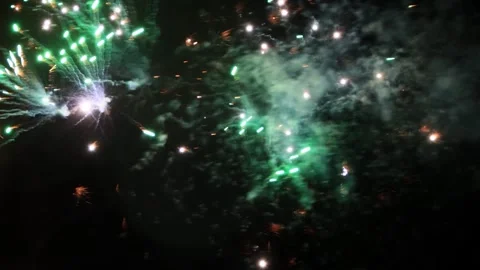 Firework with sound, #034, celebration, happy new year Stock Footage 258563756