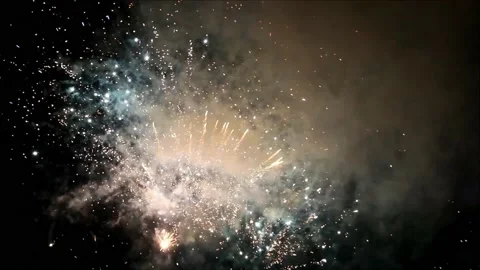 Firework with sound, 034, new year Stock Footage 218969410