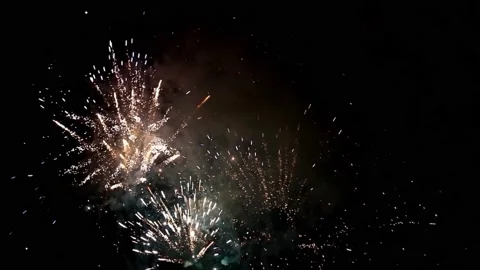Firework with sound, 035, new year Stock Footage 218747267