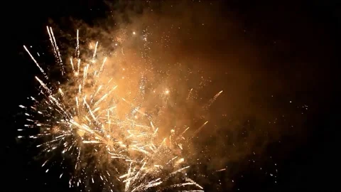 Firework with sound, 036, new year Stock Footage 218973397