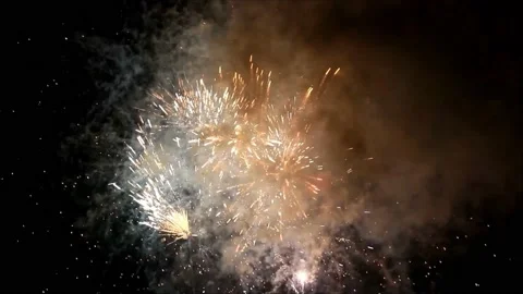 Firework with sound, 037, new year Stock Footage 218818841