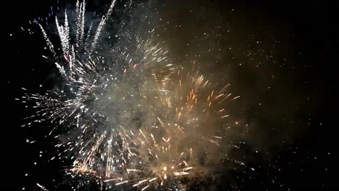 Firework with sound, 038, new year Stock Footage 218745178