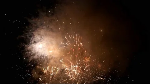 Firework with sound, 041, new year Stock Footage 218743497