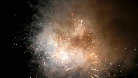 Firework with sound, 042, new year Stock Footage 218885688