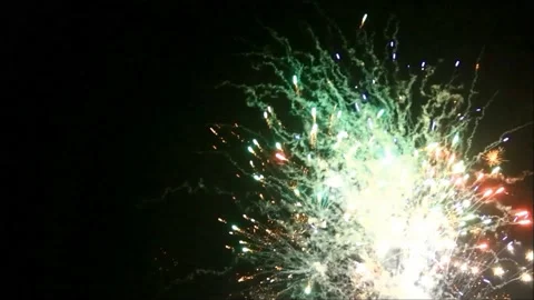Firework with sound, 045, new year Stock Footage 221329497
