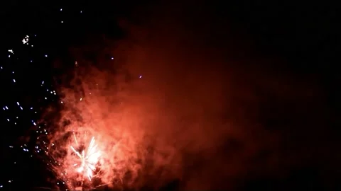 Firework with sound, 047, new year Stock Footage 221329915