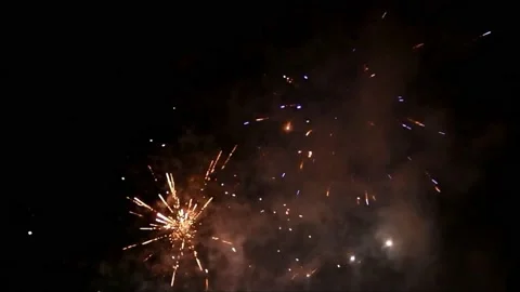 Firework with sound, 053, new year Stock Footage 221330252