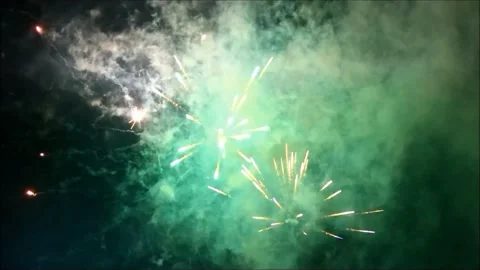 Firework with sound, 059, new year Stock Footage 226897479