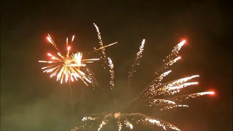Firework with sound, 064, new year Stock Footage 226918804