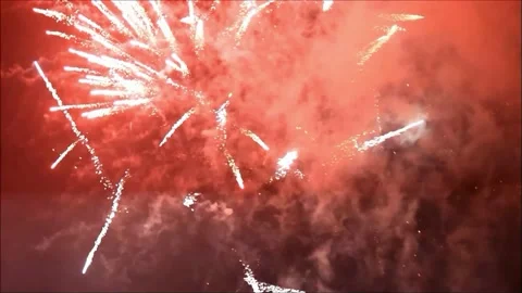 Firework with sound, 072, new year Stock Footage 226894916