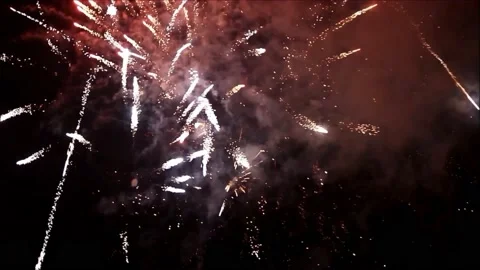 Firework with sound, 073, new year Stock Footage 226974712