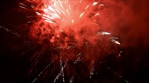 Firework with sound, 074, new year Stock Footage 226916554