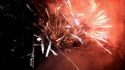 Firework with sound, 077, new year Stock Footage 226894561