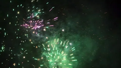 Firework with sound, #080, celebration, happy new year Stock Footage 258558135