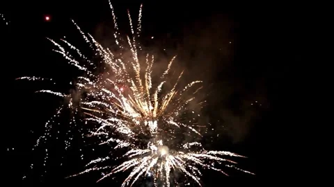 Firework with sound, 081, new year Stock Footage 246227313