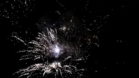 Firework with sound, 082, new year Stock Footage 246204733