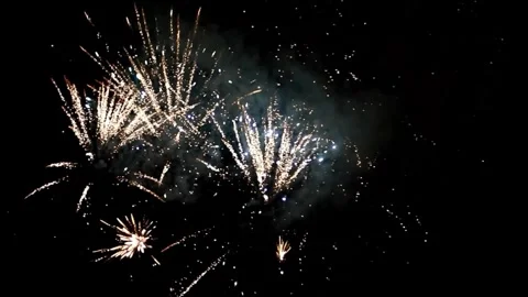 Firework with sound, 084, new year Stock Footage 246204239