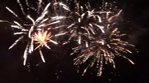 Firework with sound, #094, celebration, happy new year Stock Footage 258564186