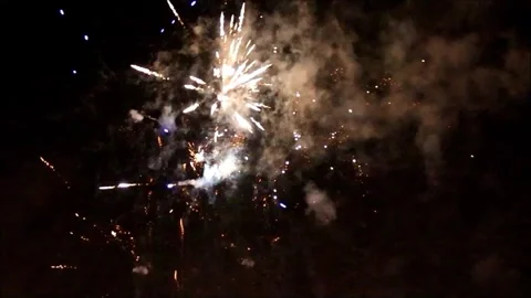 Firework with sound, 097, new year Stock Footage 246201185