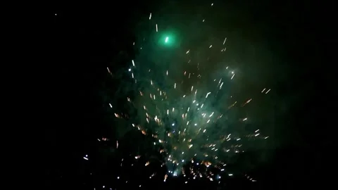 Firework with sound, 099, new year Stock Footage 246198053