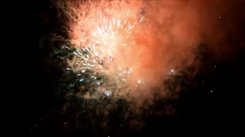 Firework with sound, 100, new year Stock Footage 246199646