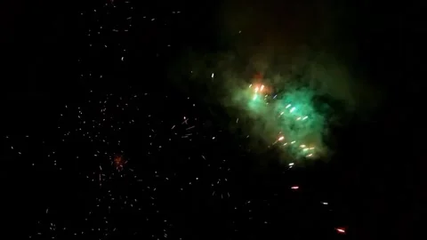 Firework with sound, 102, new year Stock Footage 246210091