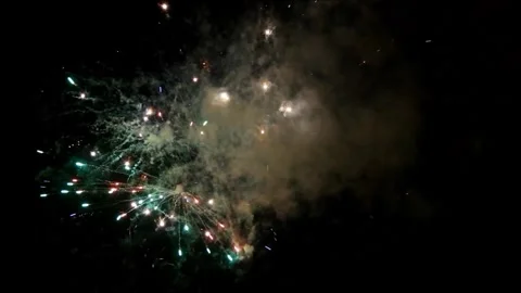 Firework with sound, 103, new year Stock Footage 246209927