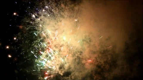 Firework with sound, 105, new year Stock Footage 246209077