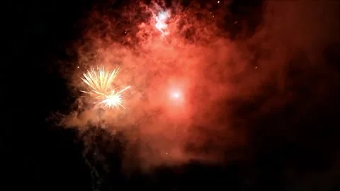 Firework with sound, 112, new year Stock Footage 246207946