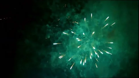 Firework with sound, new year Stock Footage 144057725